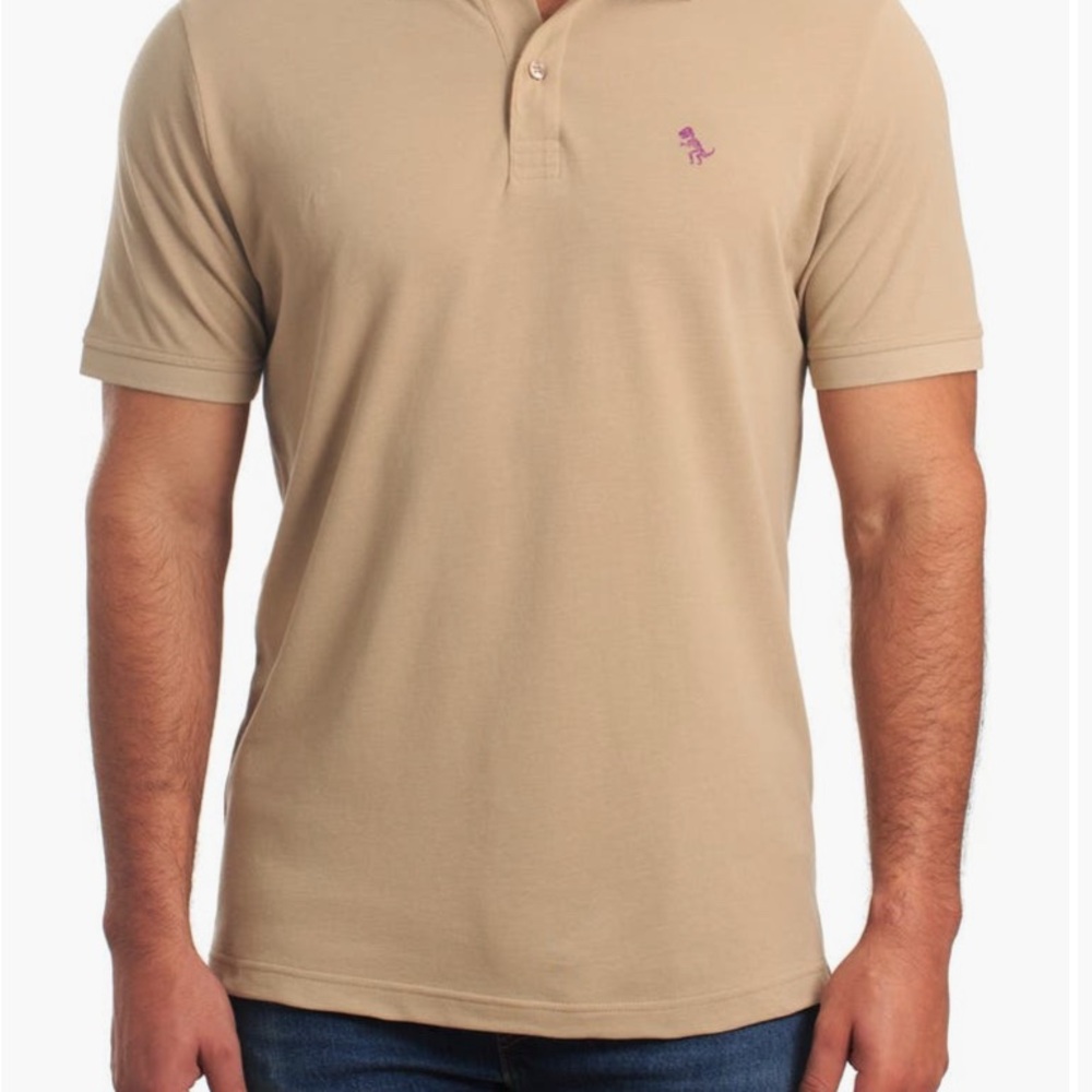 NWT Jared Lang Beige Polo Shirt